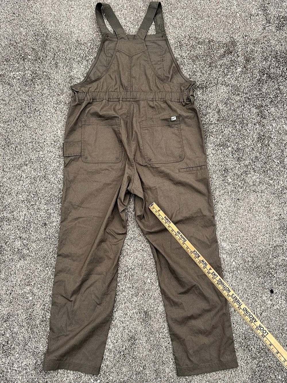 Duluth Trading Co Hempstop Utility Overalls Muted Green Large - Picture 6 of 9